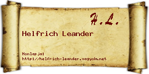 Helfrich Leander névjegykártya
